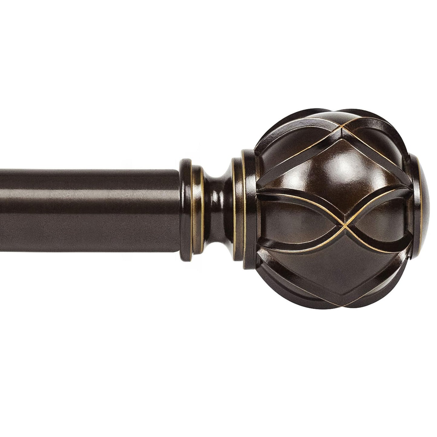 KAMANINA Curtain Rods for Windows 72 to 144 Inch, Long Heavy Duty, Bronze