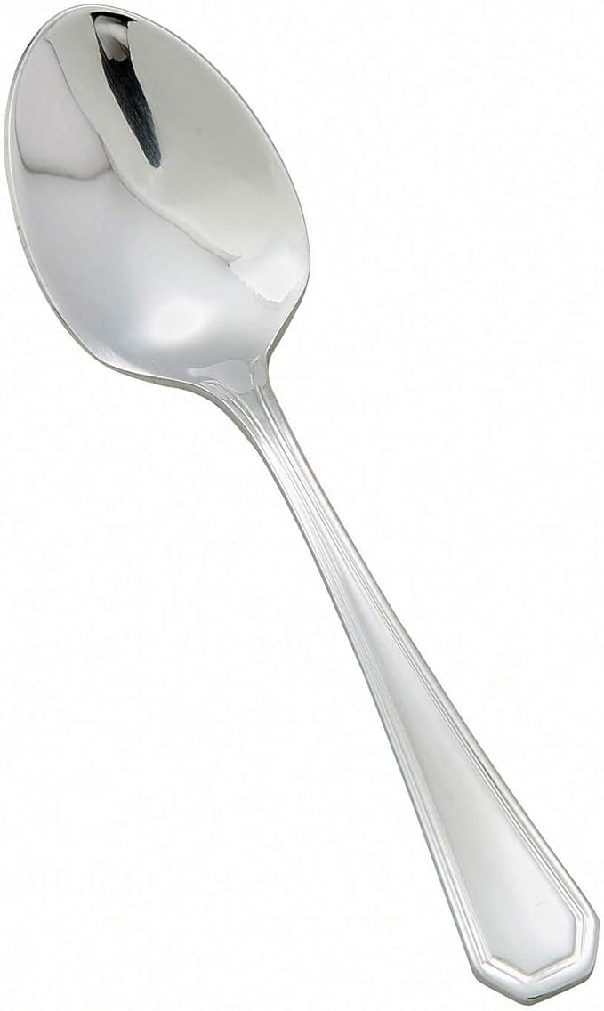 Winco 12-Piece Victoria Demitasse Spoon Set, 18-8 Stainless Steel,Silver