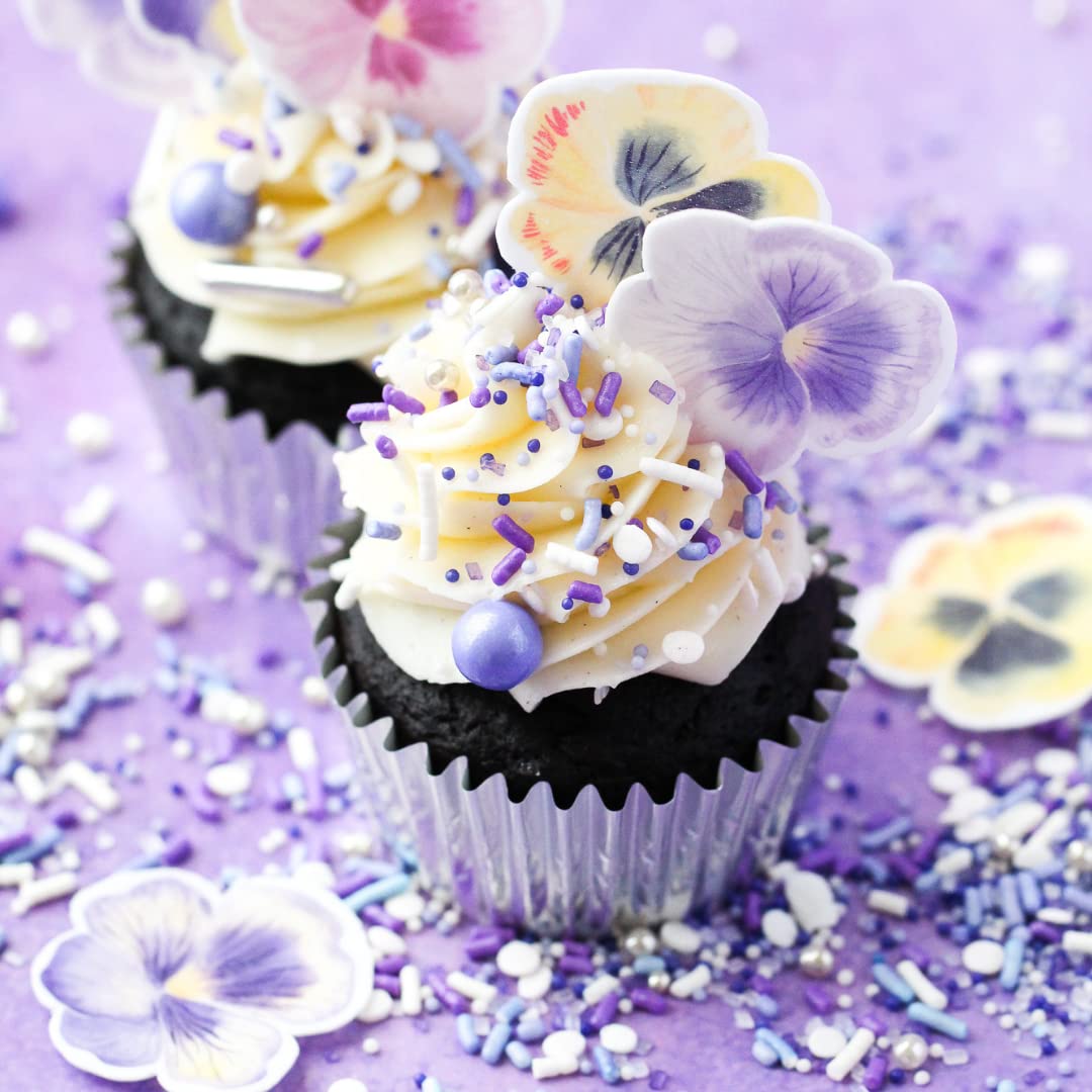 Sprinkle Pop Perfectly Purple Sprinkle Mix| Monochromatic Mix of Rich Purple White & Lavender Sprinkles Made in USA for Decorating Valentine’s Day Bridal Shower Birthday Cakes Cookies Cupcakes, 4oz