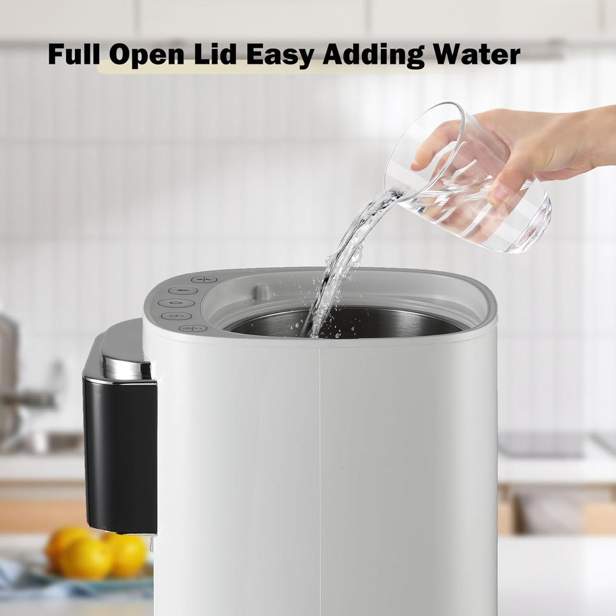 OCTAVO Water Boiler & Warmer 5 Liter, 304 Stainless Steel Water Tank, 700 Watt 6 Adjustable Water Temperature, LCD Touch Control Screen, Child Lock with Water Shortage Indicator