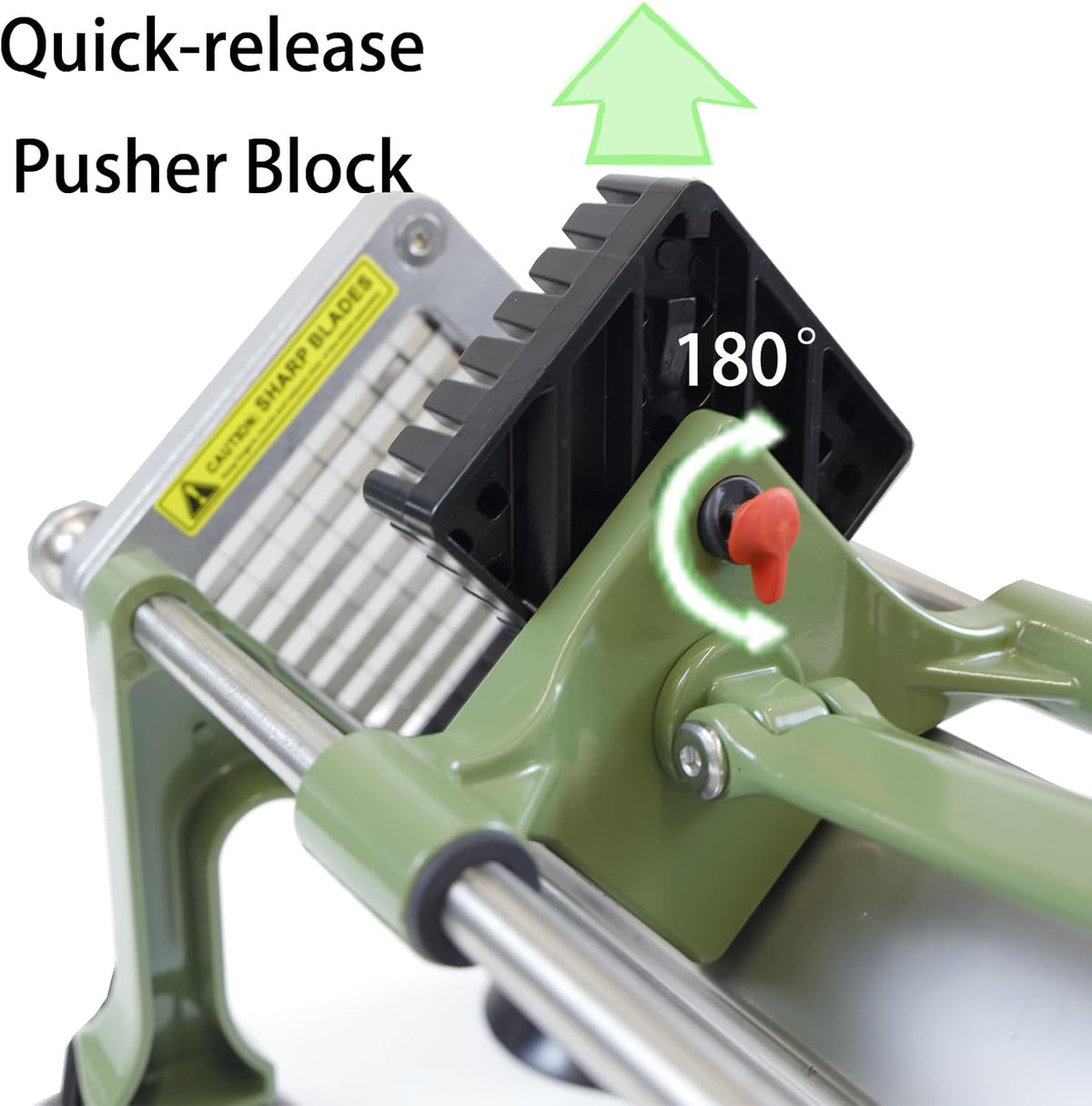 Commercial French Fry Cutter Stainless Steel.Potato Cutter for French Fries with 1/4Inch Blade, Commercial French Fry Cutter Manual Potatoes Cutting Machine with Suction Feet.