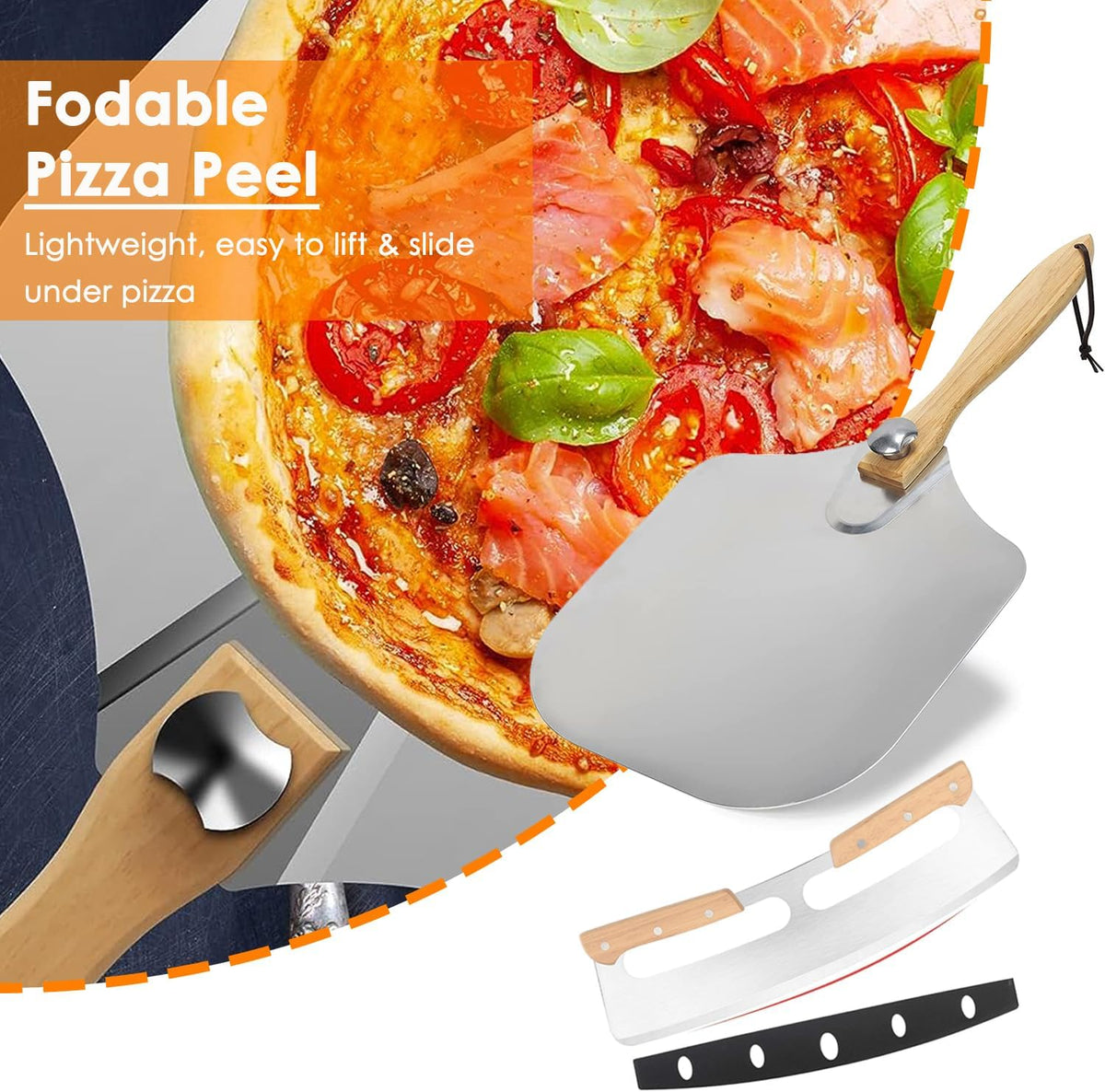 Aluminum Metal Pizza Peel 12 x 14 Inch, Rectangular, Silver, Pizza Peel, Pizza Peels