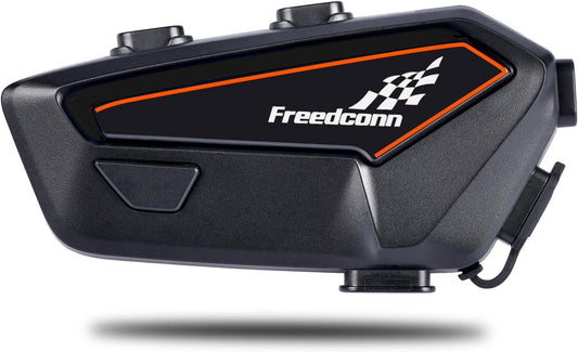 FreedConn F1 Motorcycle Helmet Bluetooth Headset with CVC Noise Cancellation, Stereo Music, Bluetooth 5.2, IP65 for Motorcycle Touring, Snowmobile/ATV