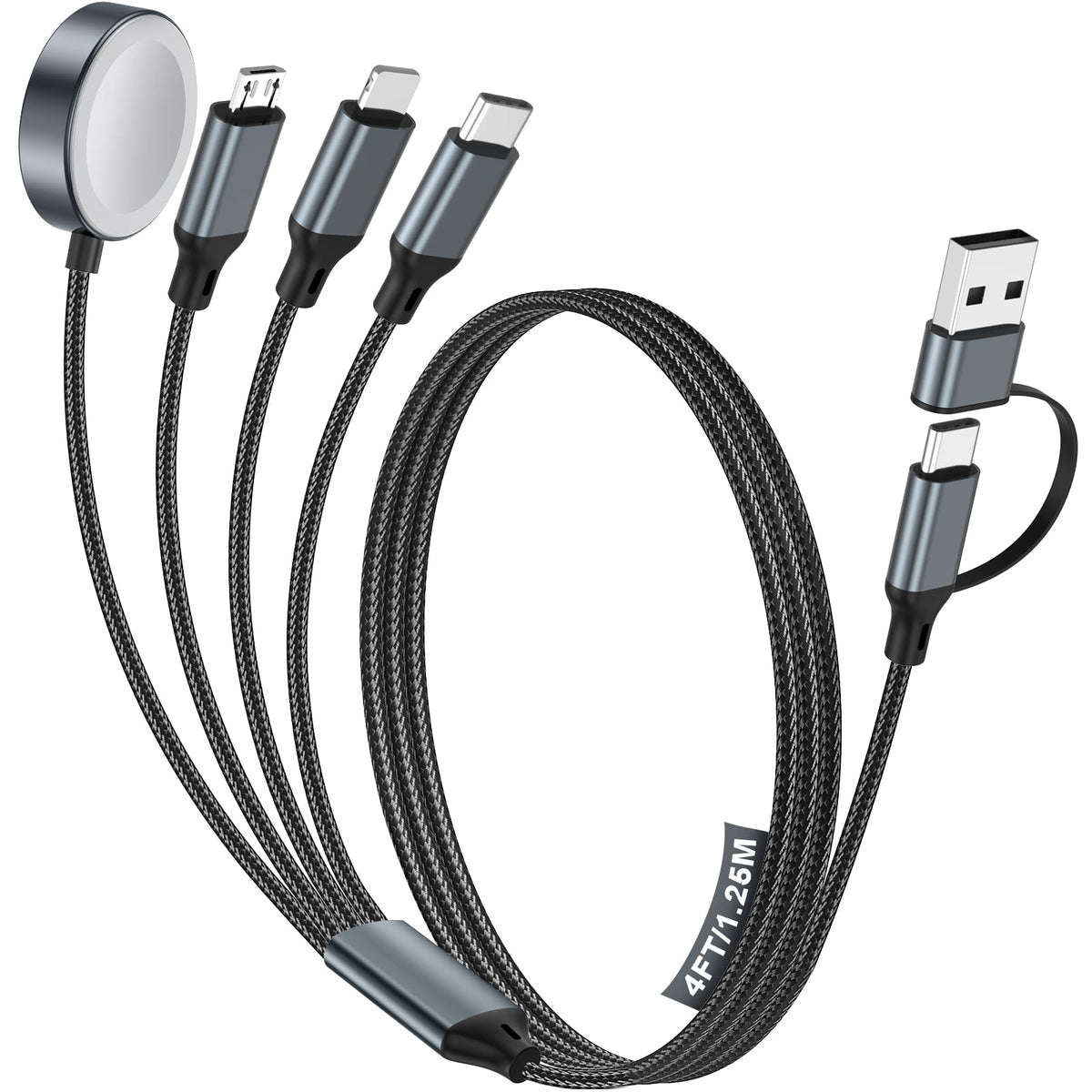 4-in-2 Multi Charging Cable for Apple Watch Charger/eBook Reader Charger