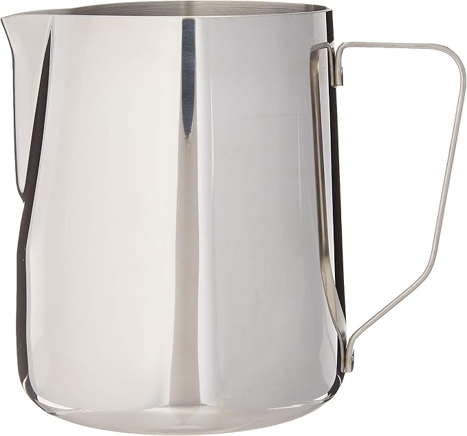 BrewGlobal Rhinoware Professional Milk Pitcher, Stainless Steel 32 oz (RHMJ32oz)