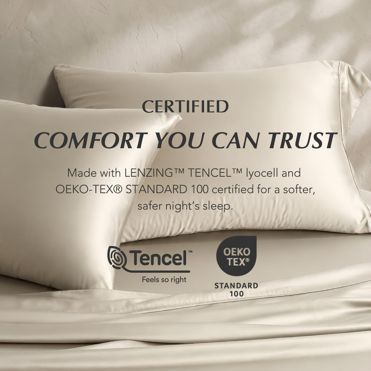 EverGrace Tencel™ Sheet Set, Breathable & Cooling, Queen, Bone
