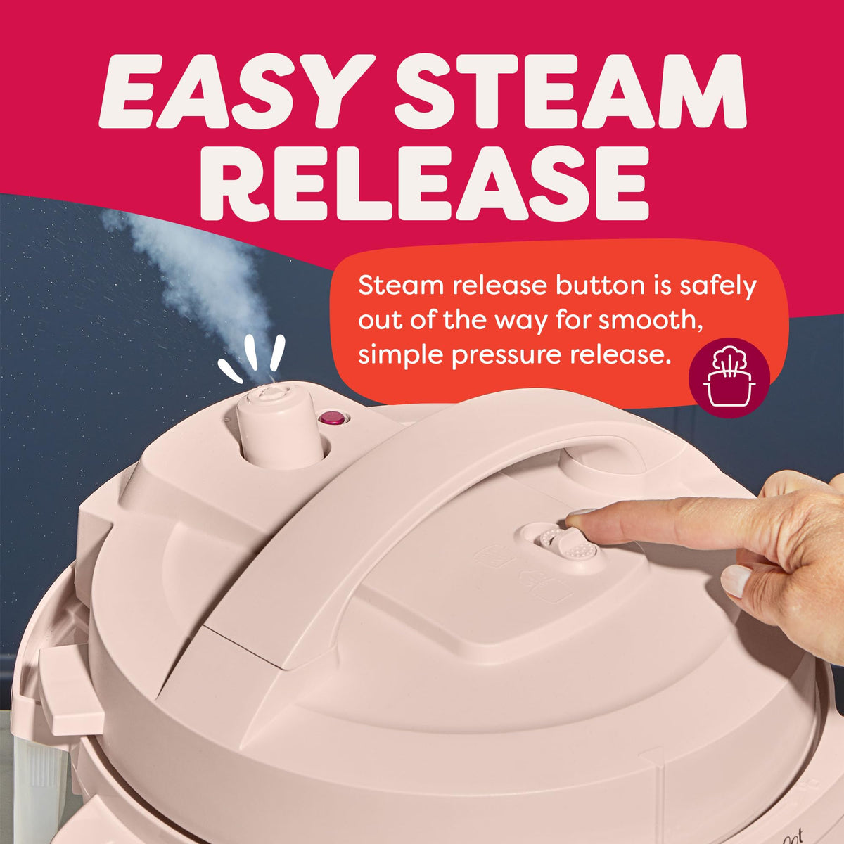 Instant Pot Rio Mini 4 Qt 7-in-1 Electric Pressure Cooker, Rosewater Pink