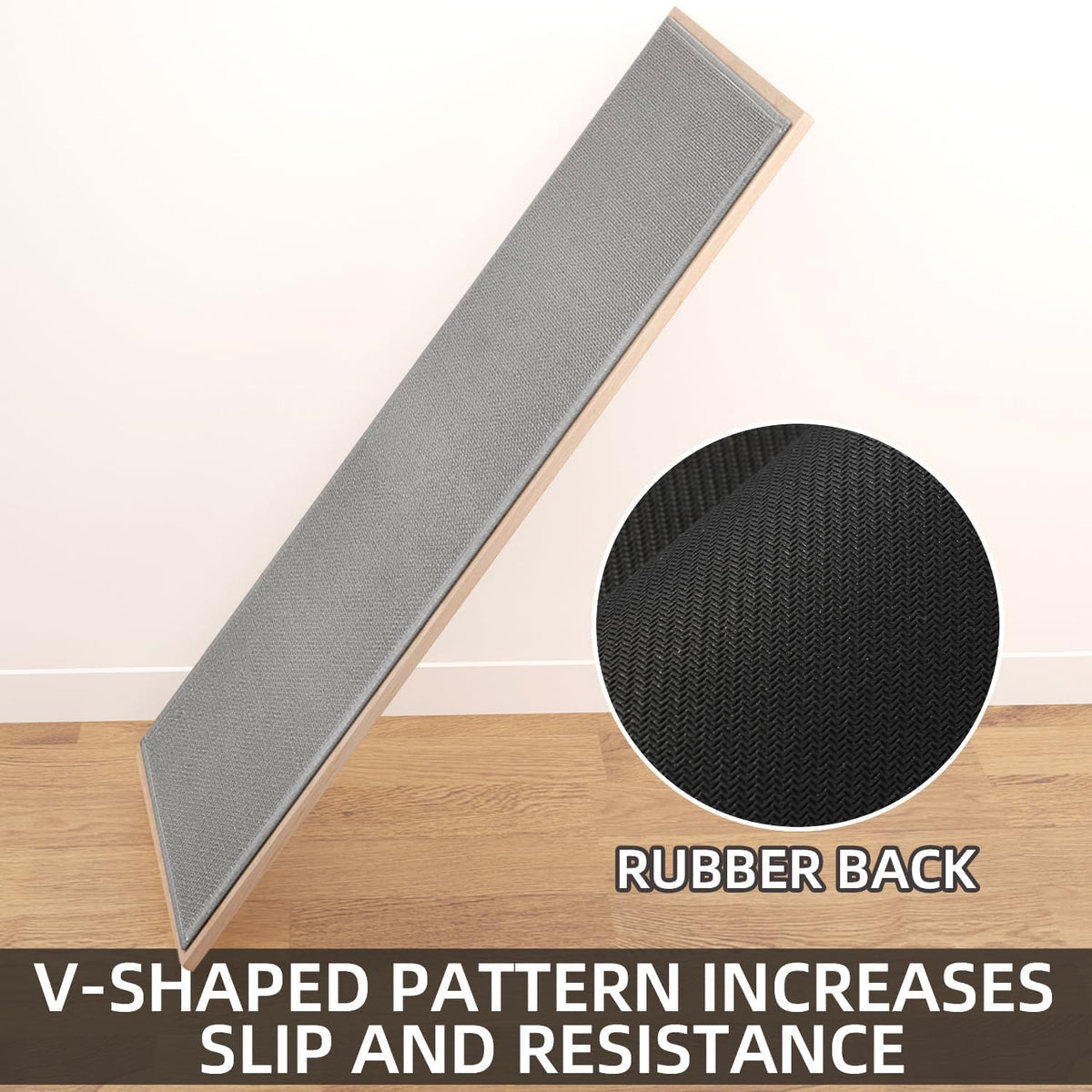 Kitchen Mat 1 PCS, Cushioned Non Slip Rugs for Kitchen Floor, Absorbent Runner Comfort Standing Mats Washable for Kitchen, Office, Home (Grey, 24"x36")