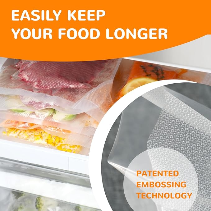 All-in-One Variety Pack Vacuum Sealer Bags & Rolls – 50x 6''x10'', 70x 8''x12'', 2 Rolls 11''x20', 2 Rolls 8''x20' – Premium Commercial-Grade for Food Storage, Meal Prep, & Sous Vide, Wevac