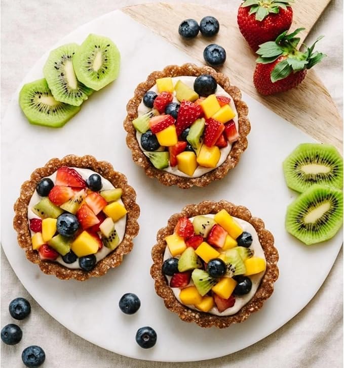 4 Inch Mini Quiche Pans Black 6 Pack. Egg Tart Molds w/Removable Bottom, Non-Stick Coating, Rugged Carbon Steel for Small Tart Quiche Pie Making. Gift for Women Christmas Thanksgiving Festival