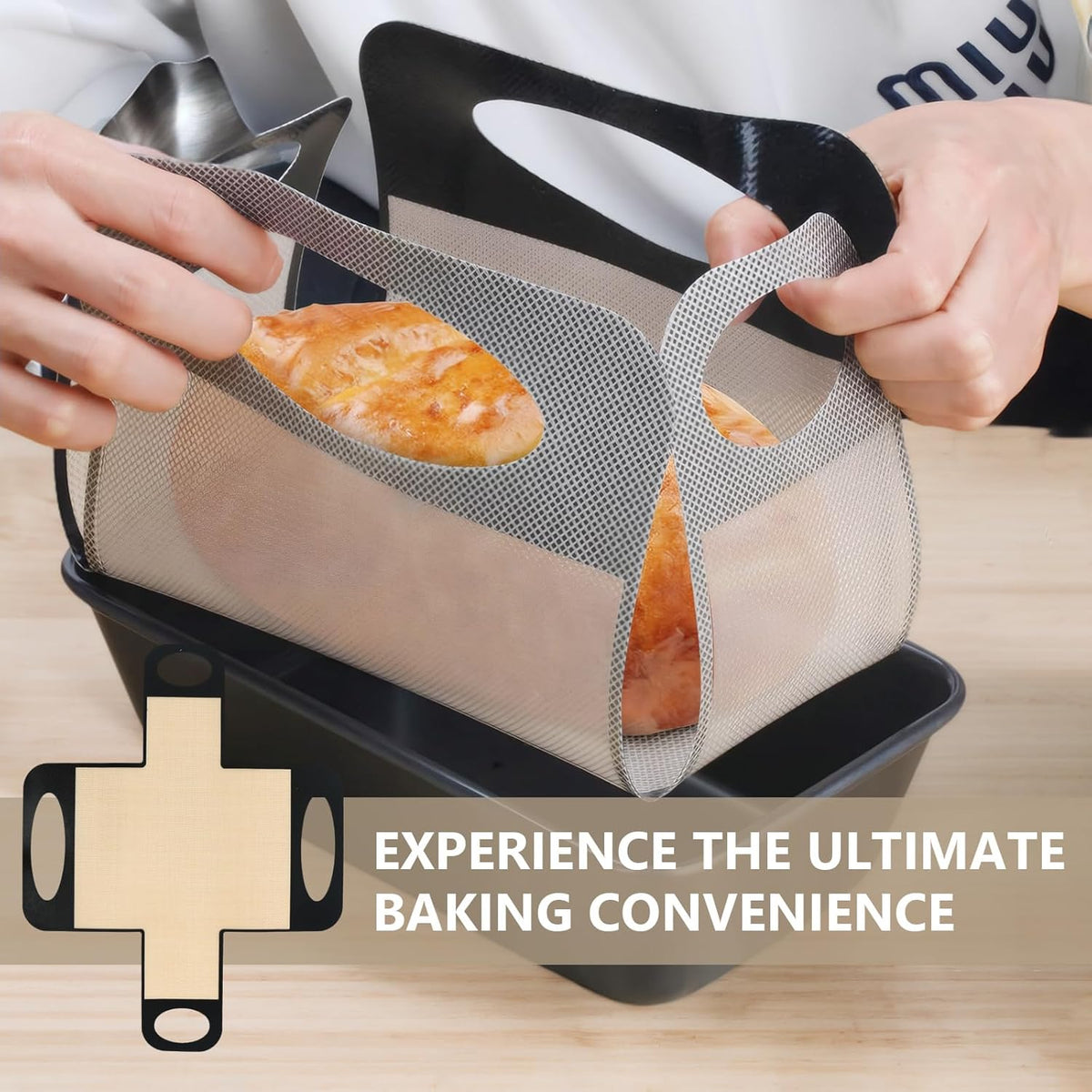 2 PCS Bread Pan Liners, Reusable Bread Liners for Baking, Food Grade Loaf Panliners, Non-Stick and Easy to Clean, Suitable for 9 * 5 inch Baking Pan