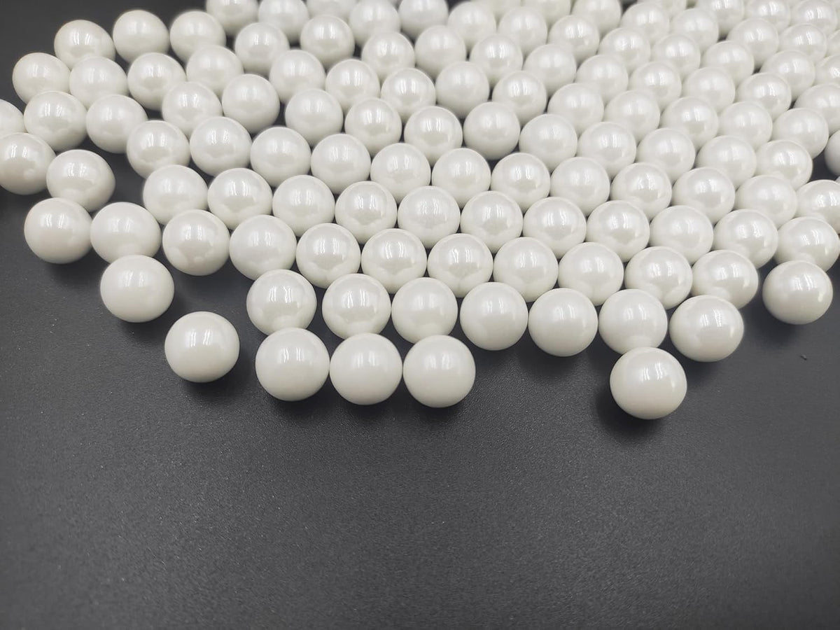 Edible White Pearl Sugar Sprinkles 4.23 oz, 10mm Candy Pearls Ideal for Baking, Cake and Cupcake Toppers, Cookie Decoration, Ice Cream Topping, Wedding Shower Valentines Halloween Christmas