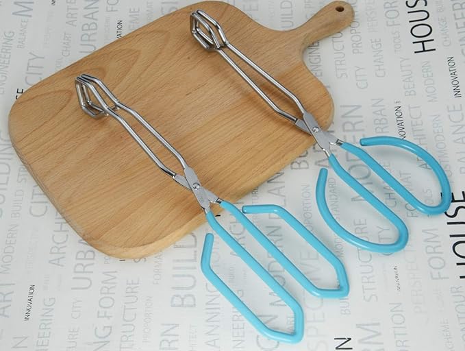 Scissor Style Tongs 10 Inches and 11 Inches Set Stainless Steel Grilling Tongs Hotdog Tongs, Set of 2