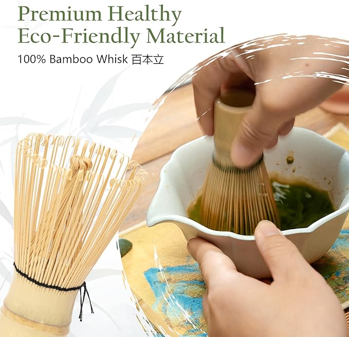 Matcha Whisk Set, Pink Matcha Bowl with Spout, 8PCS Matcha kit, Matcha Whisk and Bowl, Matcha Chasen, Bamboo Scoop, Scoop Rest, Sifter and Tea Towel, Gifts and Ceremony Set for Macha Lovers.(Pink)