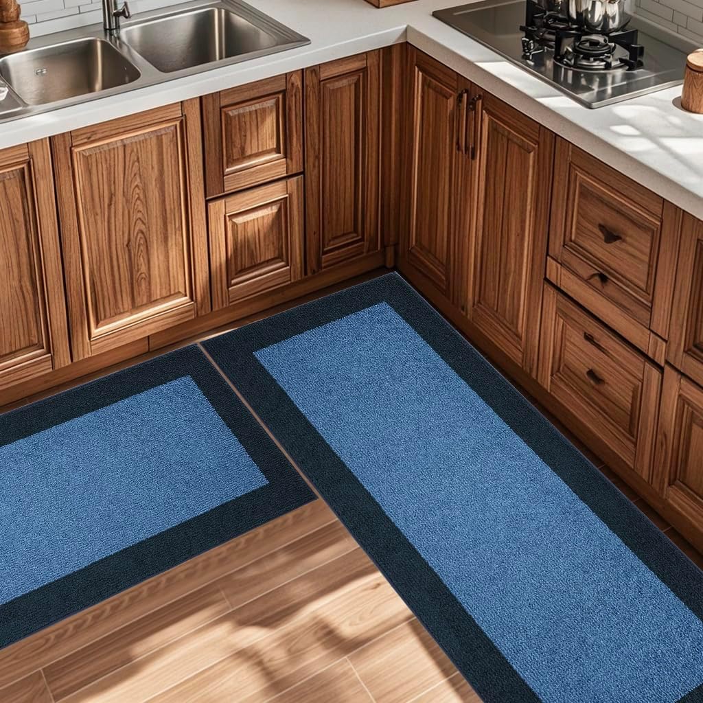 Machine Washable Runner Rug 24" x 84", Non Slip Kitchen Mat for Floor, Absorbent Entryway Rug for Kitchen, Bedroom, Hallway, Bathroom, Door (Roll Packing)