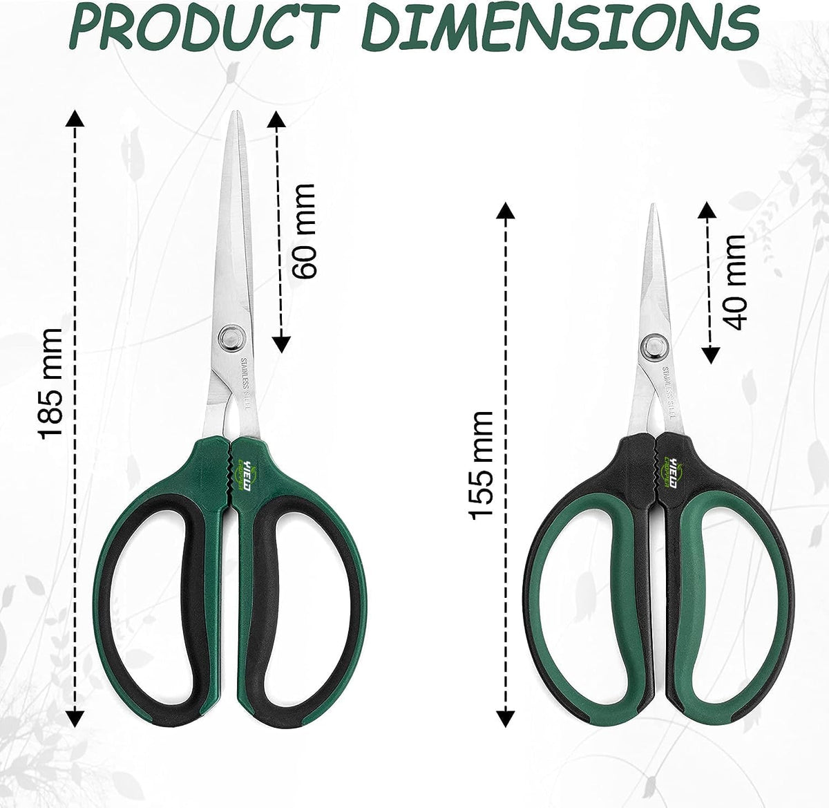Hydroponic 2-Pack Bonsai Scissors and Plant Trimming Shears Set - Stainless Steel Pruning Shears for Indoor Gardening, Succulent Harvest, and Precision Plant Care