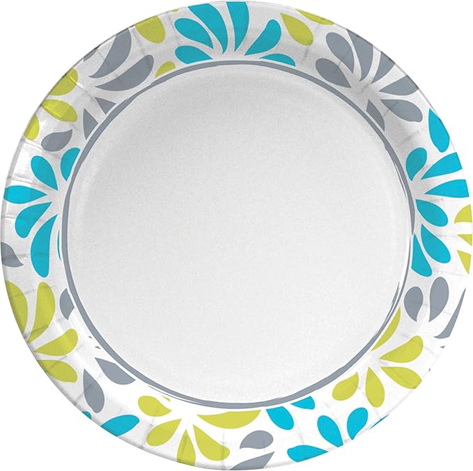 Genuine Joe Printed Paper Plates, 7" (Pack of 125)