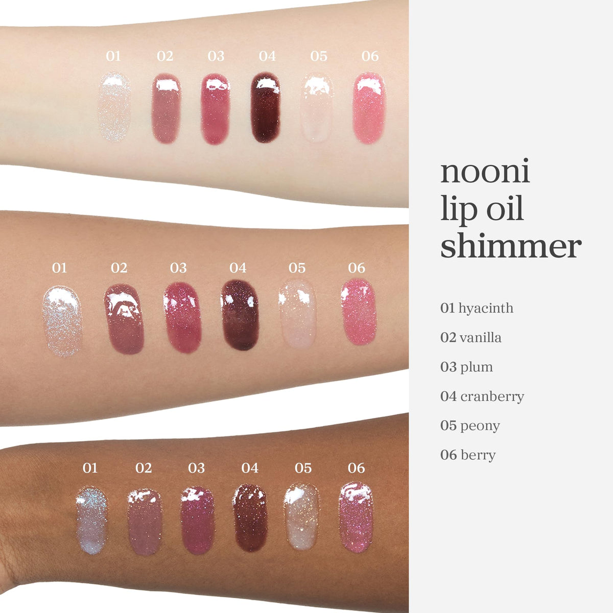 NOONI Korean Lip Oil - Appleberry - Plumping & Hydrating Tinted Lip Gloss