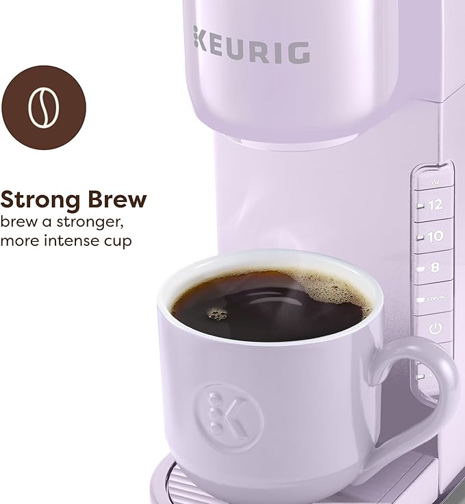 Keurig K-Express Single Serve K-Cup Pod Coffee Maker, 3 Brew Sizes, Strong Button Feature, 42oz Removable Reservoir, Lavender