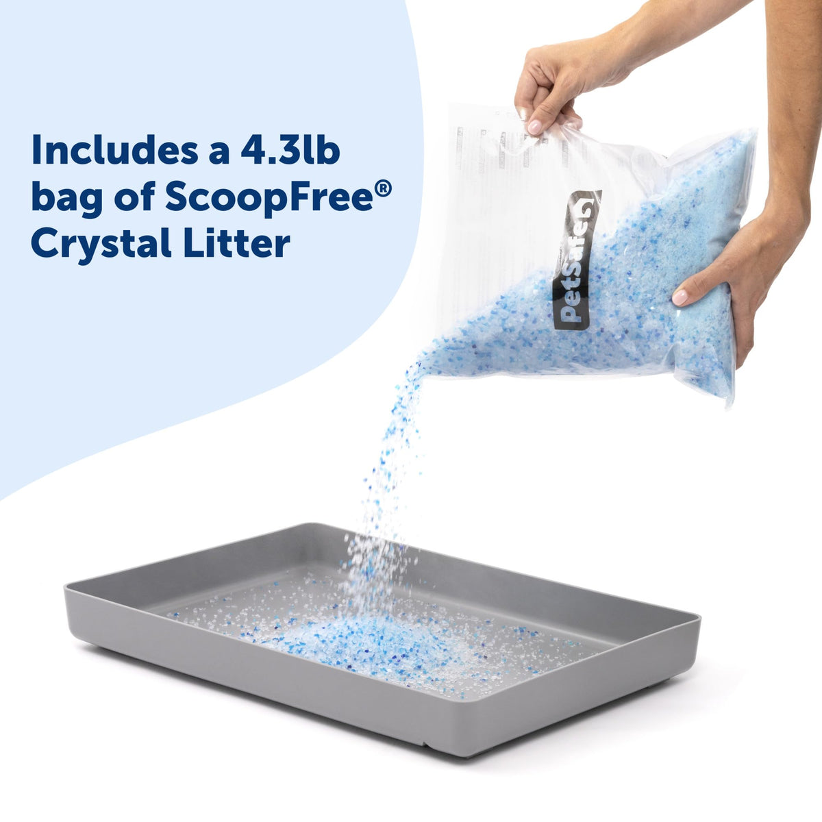 PetSafe ScoopFree Reusable Tray with Crystal Litter, Fresh Scent, 4.3Lb Bag