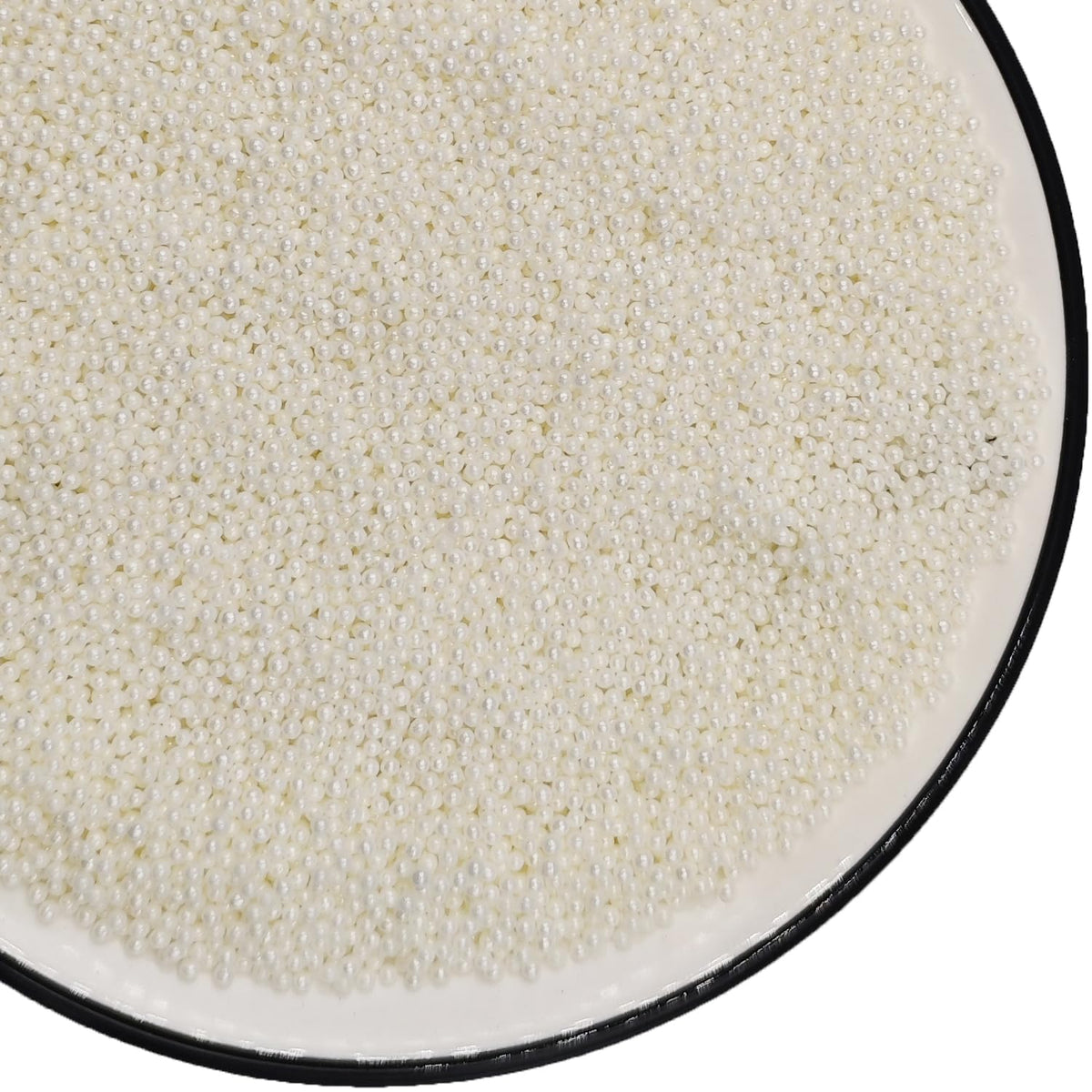 Edible White Pearl Sugar Sprinkles 4.23 oz, 2mm Nonpareils Candy Pearls Ideal for Baking,Cake and Cupcake Toppers,Cookie Decoration,Ice Cream Topping,Wedding Shower Valentines Halloween Christmas