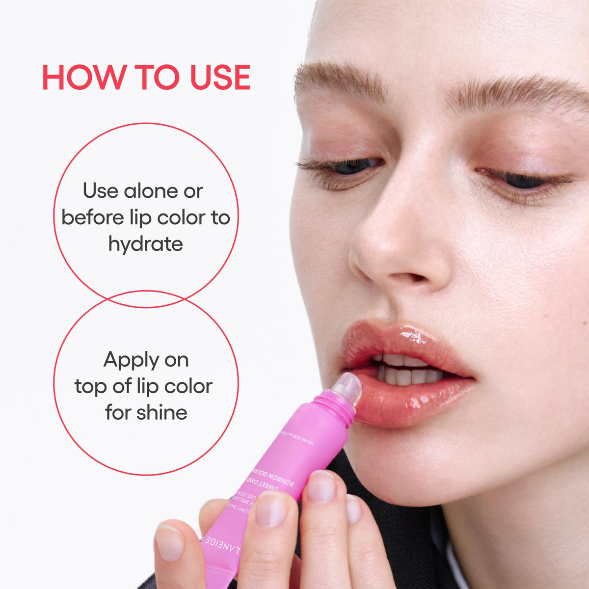LANEIGE Lip Glowy Balm: Sheer Tinted Lip Treatment Balm Tube with Shea & Murumuru Butters for Hydrating, Moisturizing, Glossy, Non-Sticky Shine, Berry | Korean Skin Care, Berry