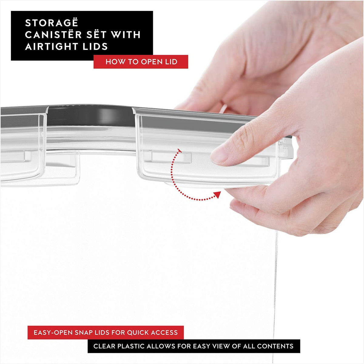 Extra Large Flour and Sugar Storage Containers 6.5L/220 Fl. oz; Set of 2 Plastic Bulk Airtight Food Storage Rice Containers With Lids - Kitchen Pantry Organizer and Storage Canisters, Marker & Labels