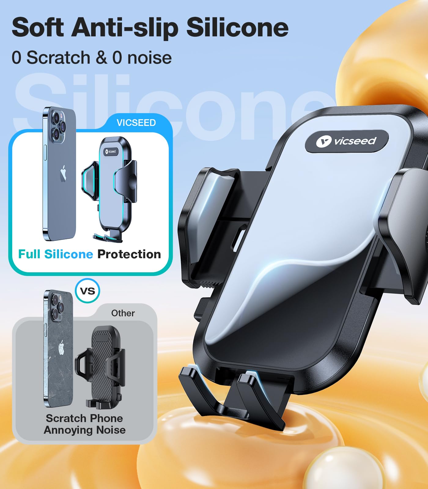 VICSEED [Upgrade Strongest Grip Car Vent Phone Mount, Phone Holder for Car