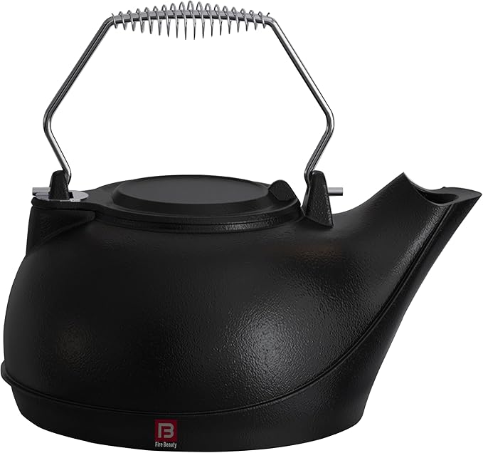 Fire Beauty Humidifying Iron Kettle，Stove Humidifier，Wood Stove Kettle，Cast Iron，Chrome handle