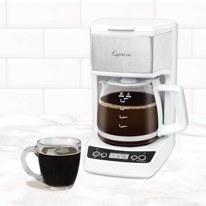 Capresso 5-Cup Mini Drip Coffee Maker, White