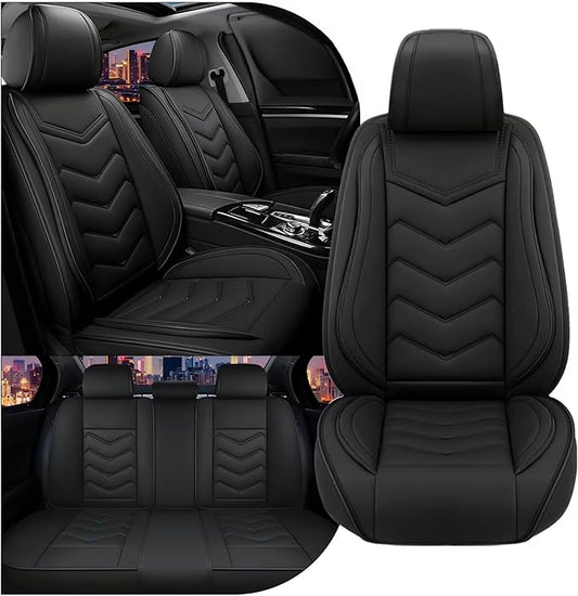 CTDS Car Seat Covers for Honda Accord 2000-2026, Stylish Sport Seat Cover, Premium Nappa Leather Car Seat Cover. Automobile Seat Covers Sets.(Standard 5 Seats/Pure Black)