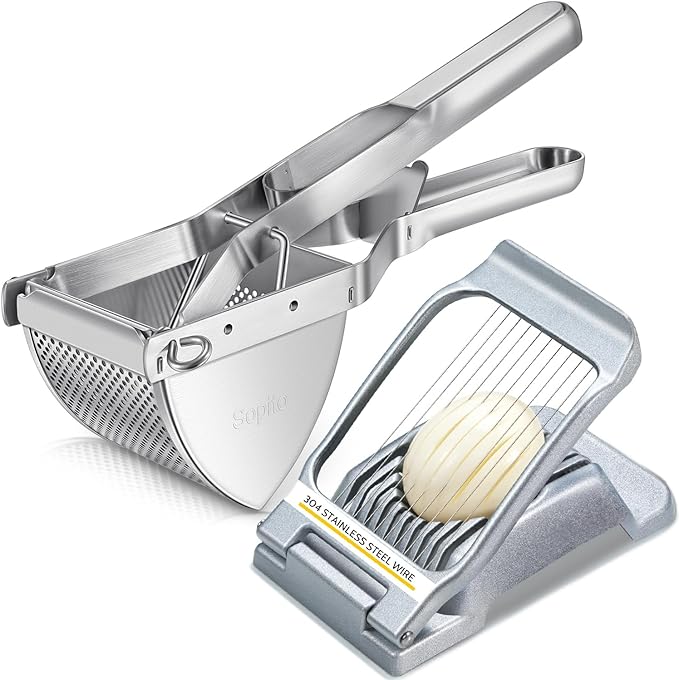 Sopito Stainless Steel Potato Ricer and Egg Slicer