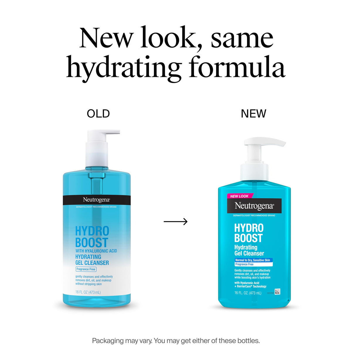Neutrogena Hydro Boost Face Wash, Fragrance Free, 16 fl oz