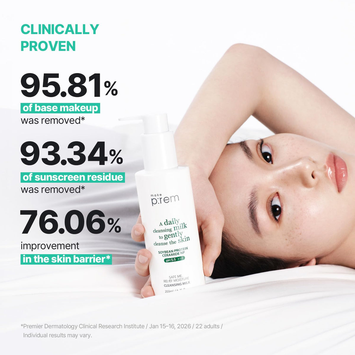 MAKE P:REM Safe Me. Relief Moisture Cleansing Milk, 6.76 fl.oz. (200mL)