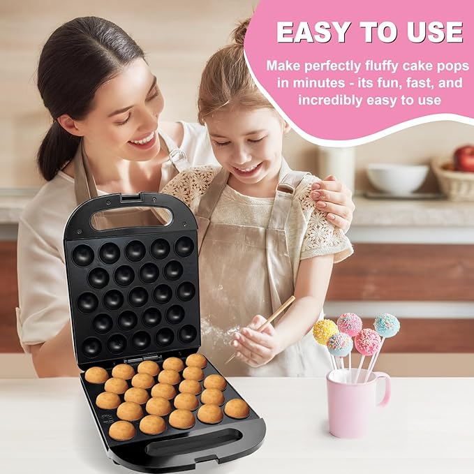 23 Cake Pop Maker Machine – Electric Non-Stick Baker, Fast Heating, Easy to Use for Kids, Birthdays, Parties, Snacks, Gifts, Fun Kitchen Gadget for Home & Restaurants, Makes 23 Cake Pops at Once