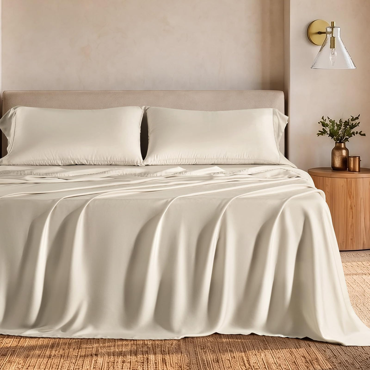 EverGrace Tencel™ Sheet Set, Breathable & Cooling, Queen, Bone