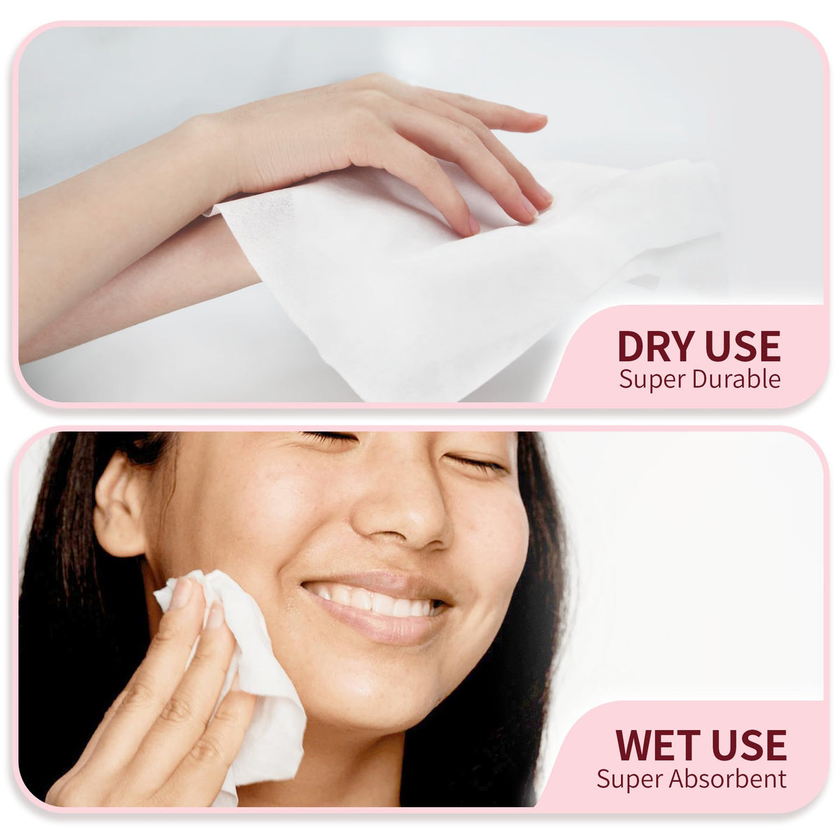 Disposable Face Towels for All Skin, 800 Count (Pack of 10)
