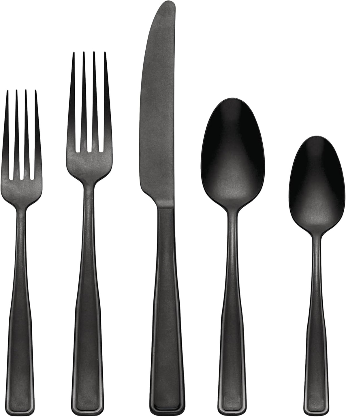 Oneida 896758 Reid Vintage Black Tumbled 20 Piece Flatware Set