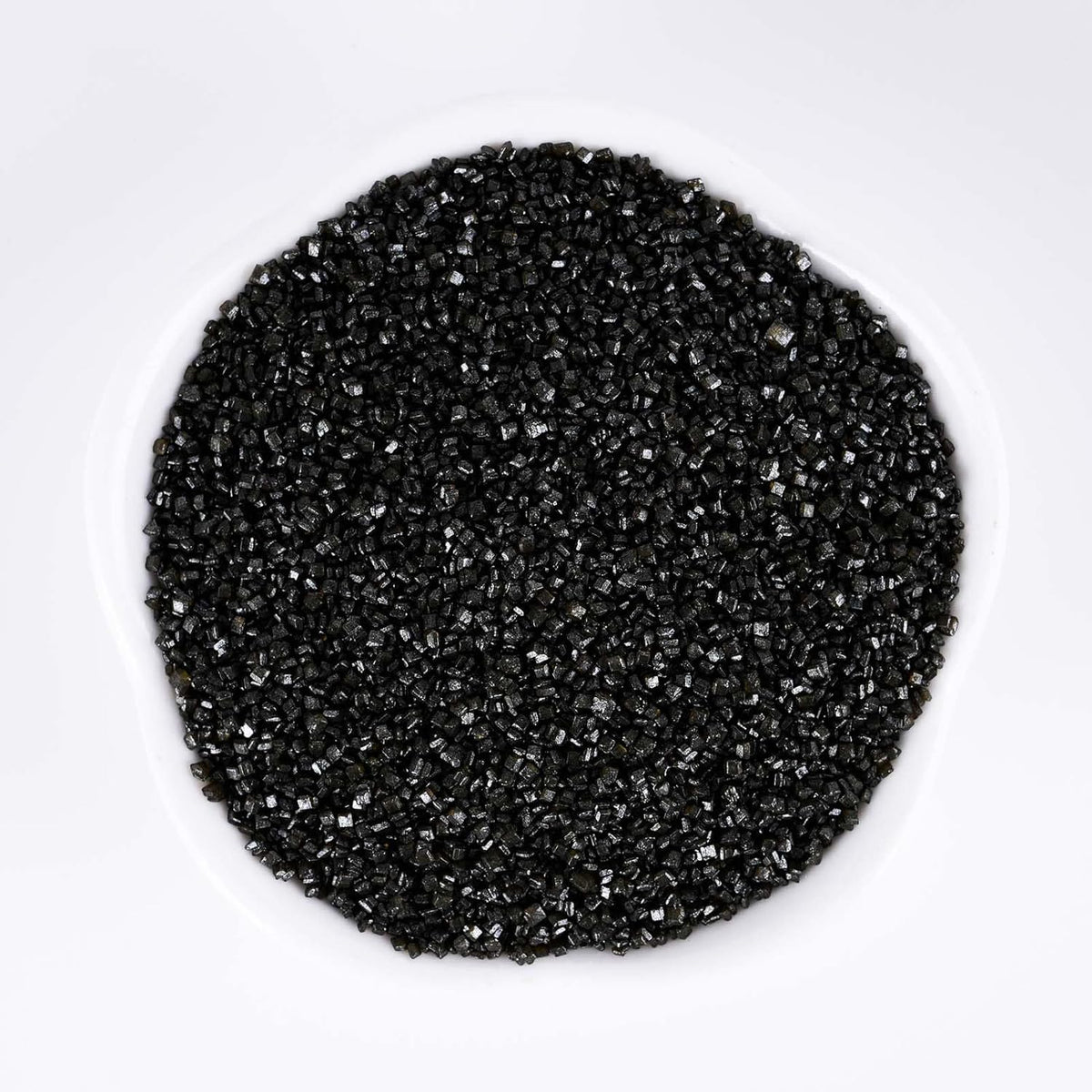 Kasvan Sanding Sugar Sprinkles - Edible Sugar Crystals, Baking Cake Decorations, Ice Cream Toppings cupcake Decorating, Wedding Party Chirstmas Supplies, 85g/3.2oz (Black)