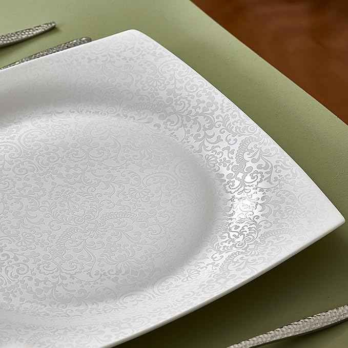 Karaca New Flava 24 Piece Porcelain Dinnerware Set for 6 People, Elegant Porcelain Dishware with Dinner, Pasta, Side Plates, Bowls, Kitchen Essentials Durable, Resistant, Ideal for Dinner Serving