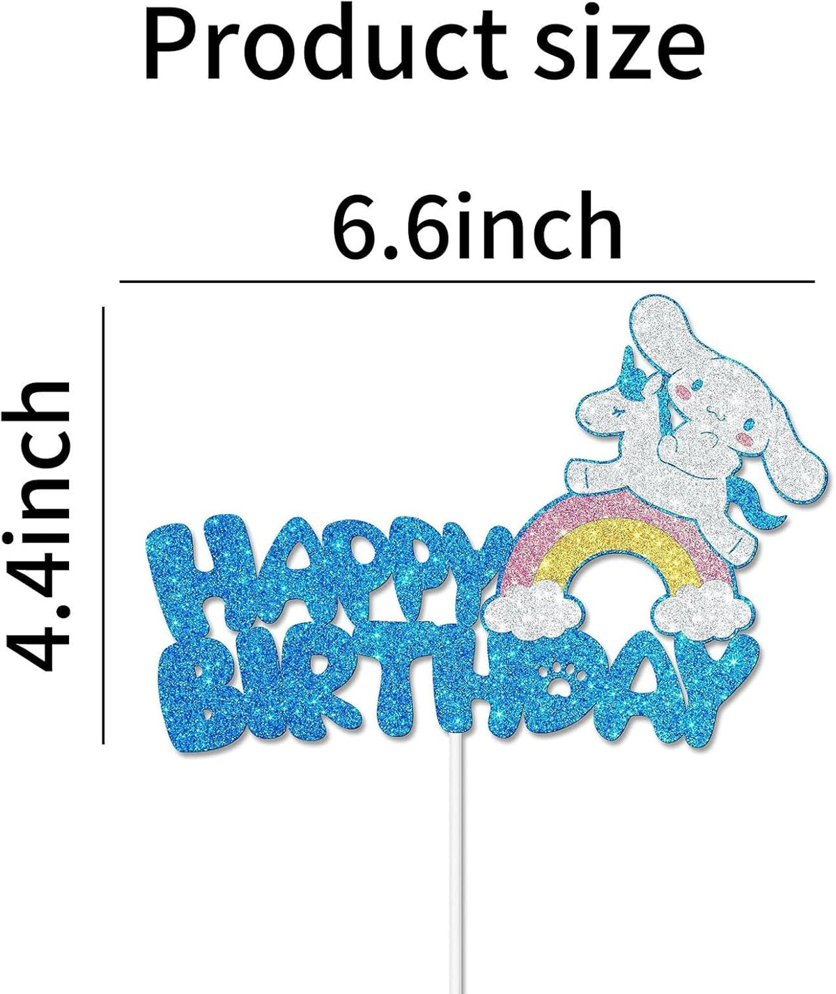 Cute Cake Decorations, Cake Topper, Cartoon Birthday Party Decorations (Blue)