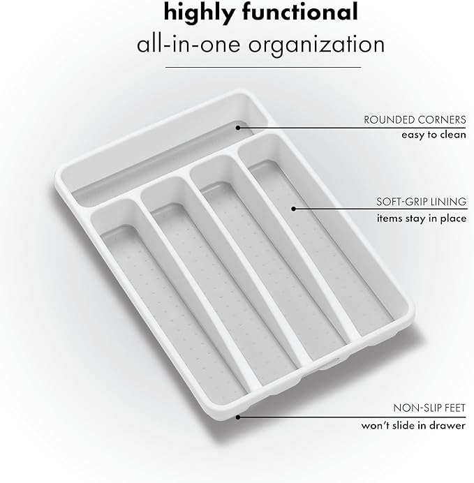 madesmart Mini Silverware Tray, White