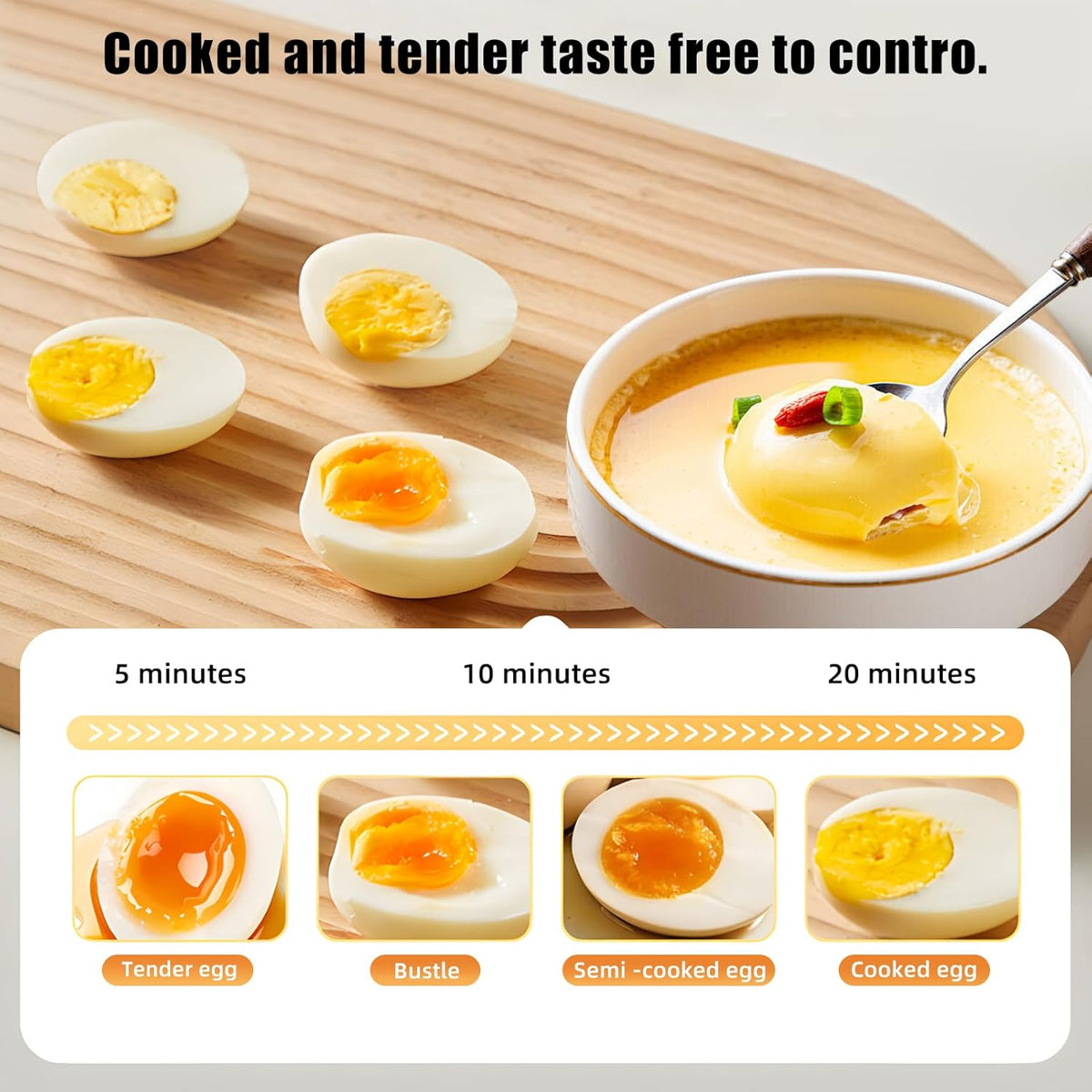 KAWU Double-layer Egg Cooker, Fast Electric Egg Boiler, Small Breakfast Machine, Safe and Easy to Operate, can Accommodate 12 Eggs, Suitable for RV Travel, Steamed Corn and Bread in Hotels