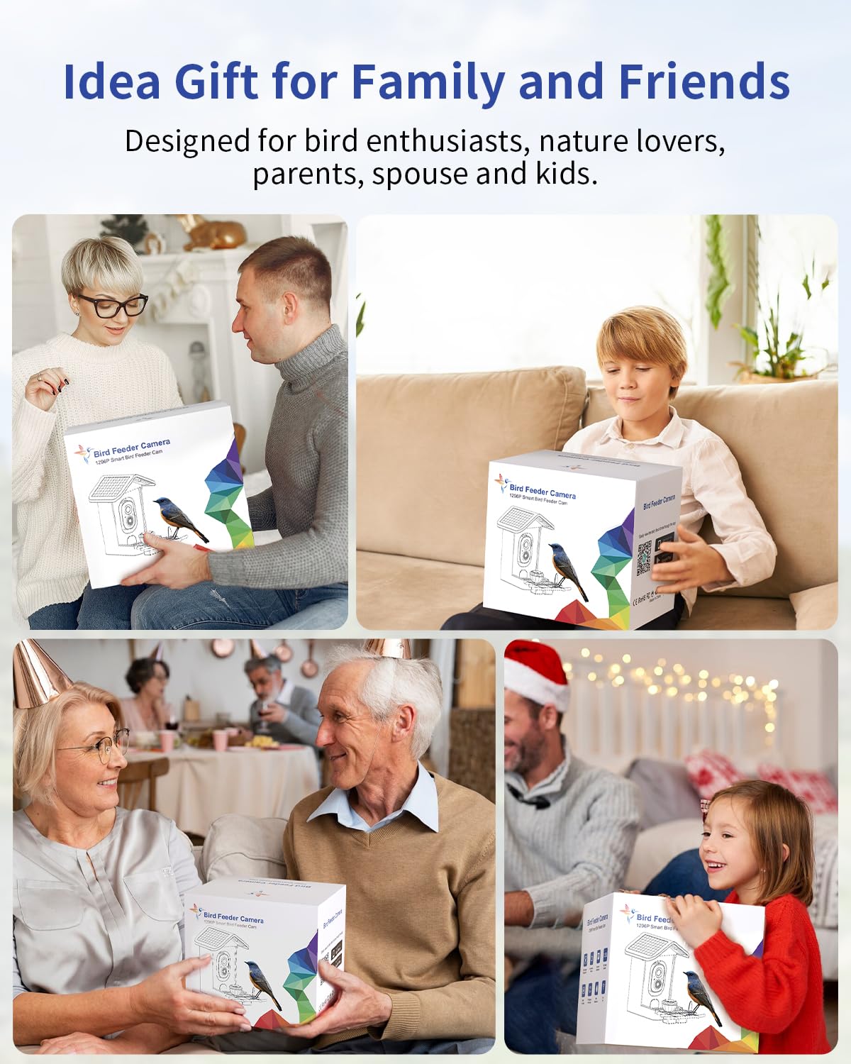 Bird Feeder with Camera, 2K Smart BirdCamera with Solar Powered, AI Identify Birds Species, Instant Arrival Alerts, 2.4Ghz WiFi Bird House for Outdoors, Ideal Gift for Family and Bird Lovers (Green)