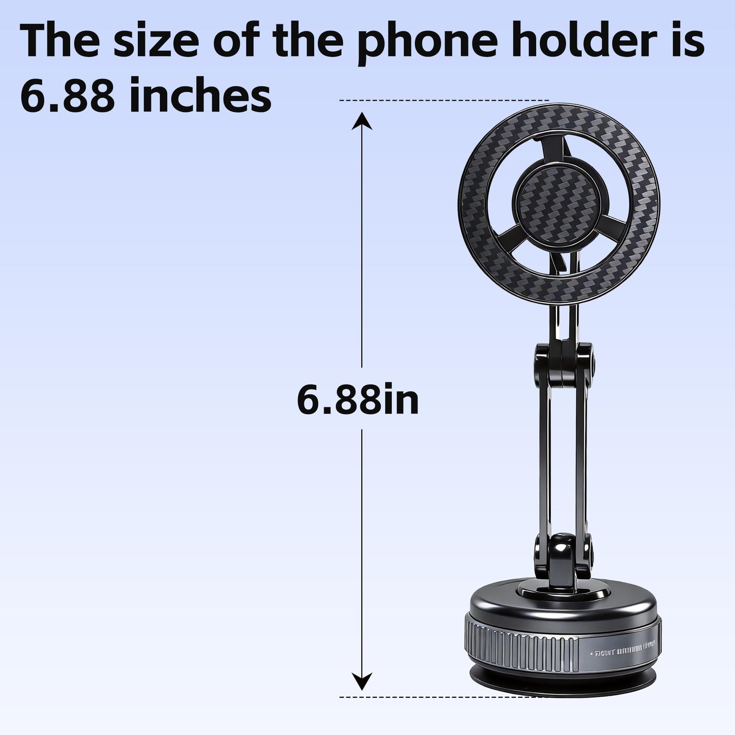 Car Phone Holder for Magsafe, Suction Car Phone Mount, 360° Adjustable