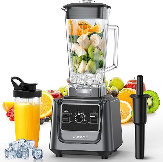 Blenders for Kitchen, 2000W Blender for Smoothies 35000 RPM Professional Grade High-Speed Smoothie Blender with 68 oz Pitcher & 27 oz To-Go Cup for Shakes, Ice Crushing, and Frozen Fruit