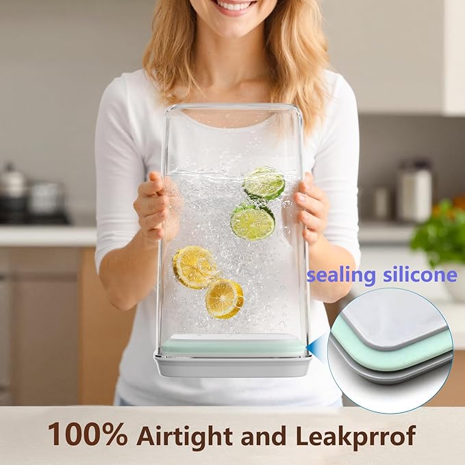 Pop Food Storage Containers Set Large Airtight Food Storage Containers with Pop Lids, Kitchen Pantry Organization and Storage, Cereal, Rice, Flour, Pasta & Snack Container, BPA Free, 2 x 4.2Qt