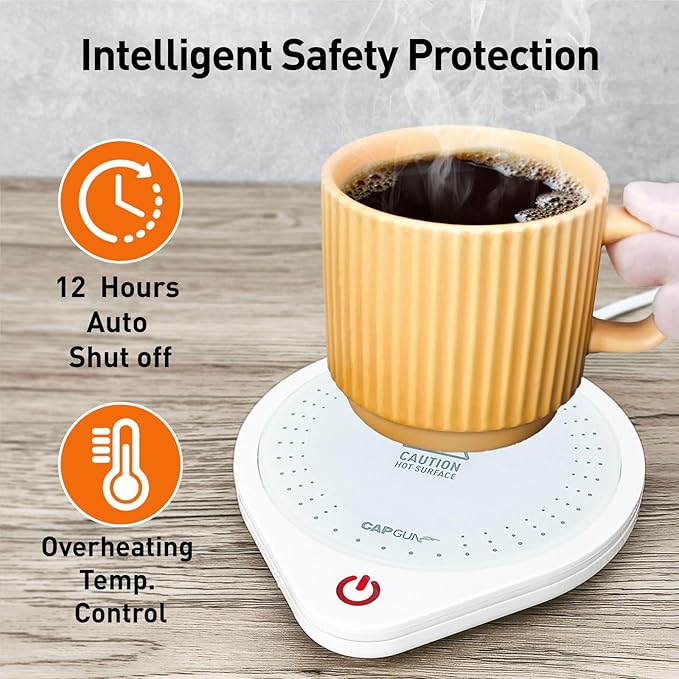 Coffee Mug Warmer,Electric Beverage Warmers, Cup Warmer for Heating Coffee, Beverage, Milk, Tea and Hot Chocolate (White)