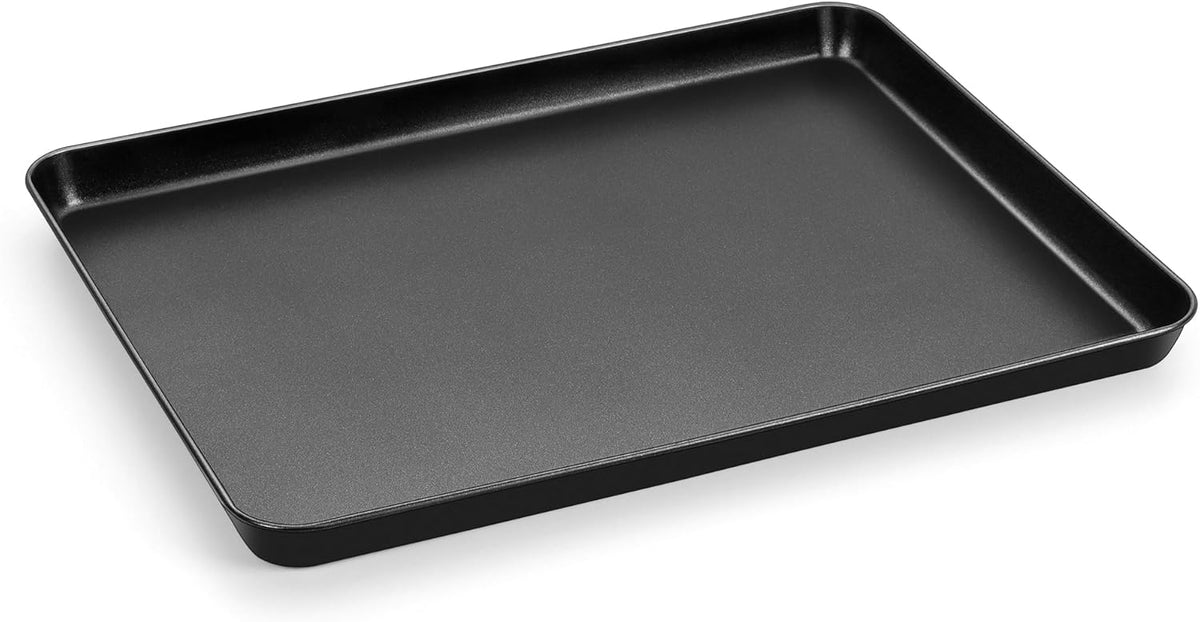 E-far 16x12 Inch Baking Sheet, Non-stick Cookie Sheet Pan for Oven Baking Cooking Roasting, Carbon Steel Tray Metal Bakeware for Jelly Roll Steak, Non-toxic & Warp Resistant, Easy Clean