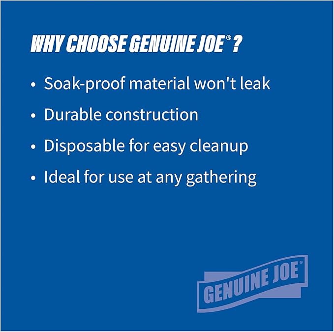 Genuine Joe Printed Paper Plates, 7" (Pack of 125)